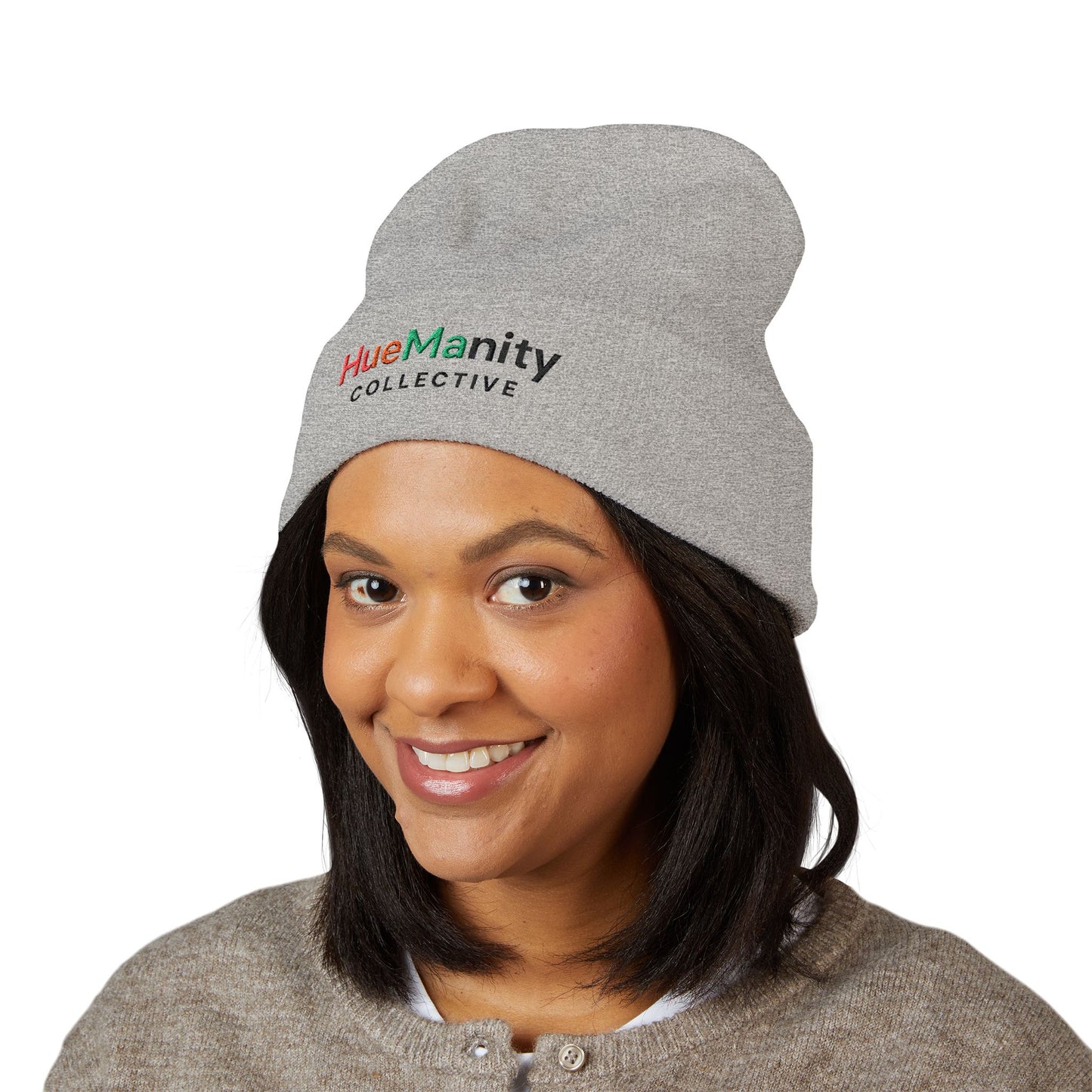 Classic Cuffed Beanie | HueManity Collective, Winter Hat, Unisex Beanie, Embroidered Cap, Cozy Accessory