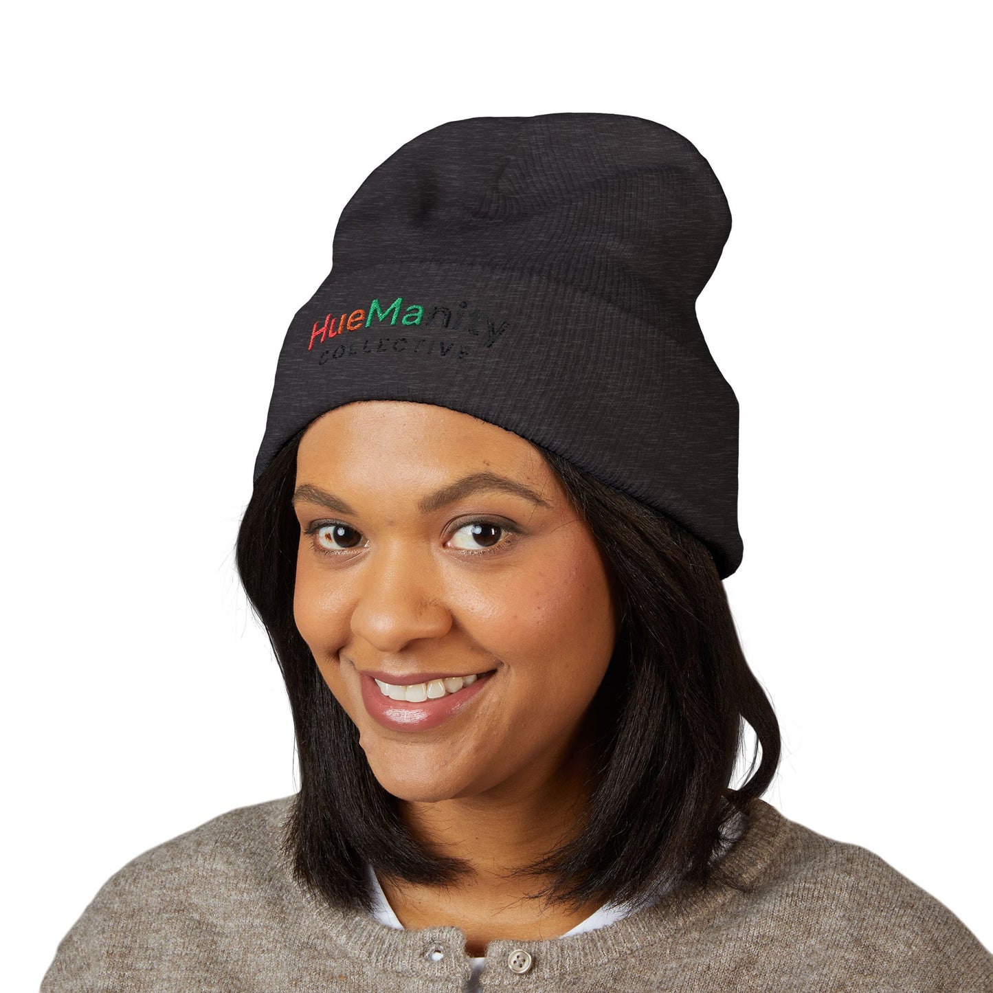 Classic Cuffed Beanie | HueManity Collective, Winter Hat, Unisex Beanie, Embroidered Cap, Cozy Accessory