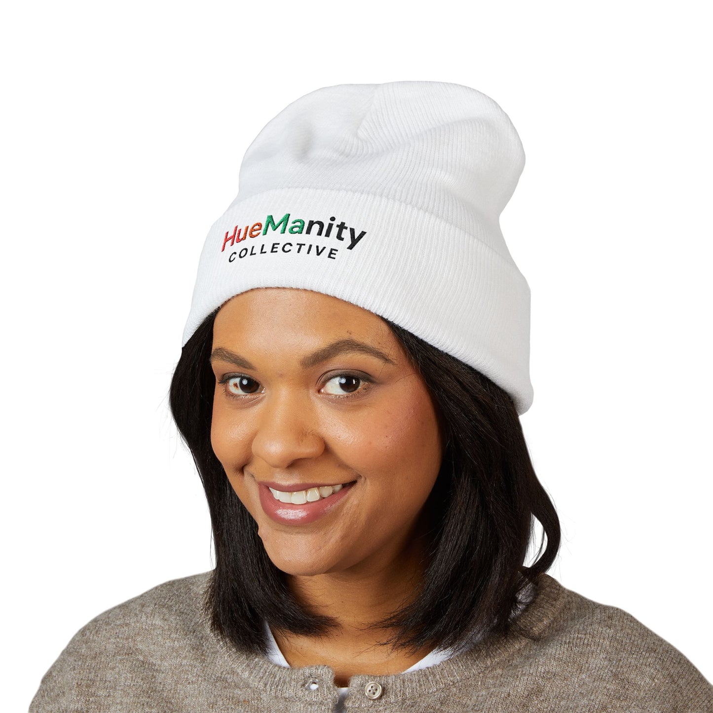 Classic Cuffed Beanie | HueManity Collective, Winter Hat, Unisex Beanie, Embroidered Cap, Cozy Accessory
